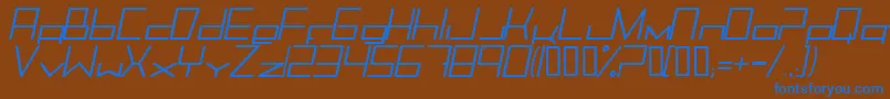 Trancemimi Font – Blue Fonts on Brown Background