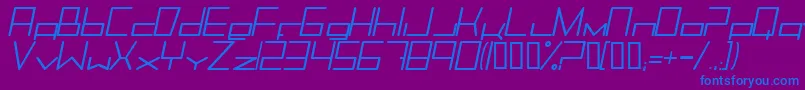 Trancemimi-fontti – siniset fontit violetilla taustalla