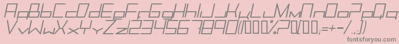 Trancemimi-Schriftart – Graue Schriften auf rosa Hintergrund