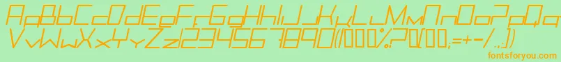 Trancemimi Font – Orange Fonts on Green Background