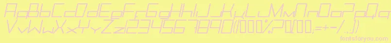 Trancemimi-Schriftart – Rosa Schriften auf gelbem Hintergrund