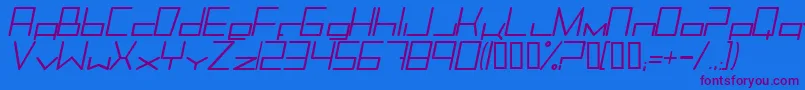 Police Trancemimi – polices violettes sur fond bleu