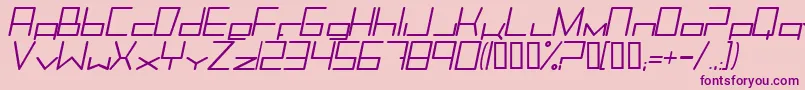 Trancemimi-fontti – violetit fontit vaaleanpunaisella taustalla