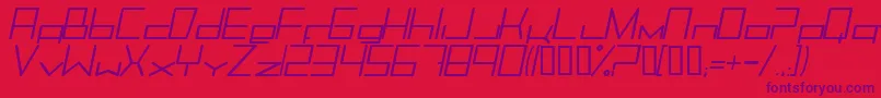 Trancemimi Font – Purple Fonts on Red Background