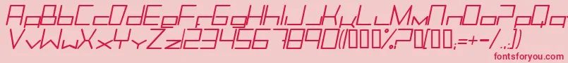 Trancemimi Font – Red Fonts on Pink Background