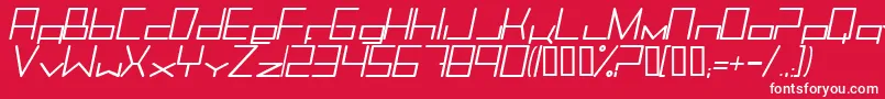 Trancemimi Font – White Fonts on Red Background