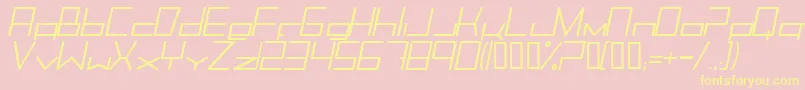 Trancemimi Font – Yellow Fonts on Pink Background