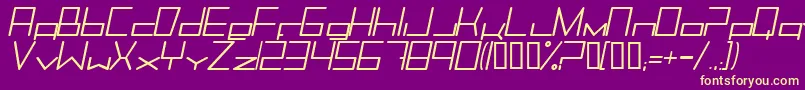 Trancemimi Font – Yellow Fonts on Purple Background