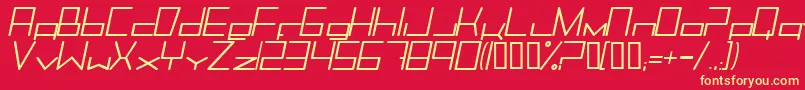 Trancemimi Font – Yellow Fonts on Red Background