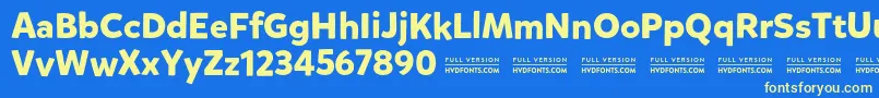 MikadoboldDemo Font – Yellow Fonts on Blue Background