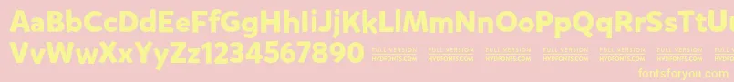 MikadoboldDemo Font – Yellow Fonts on Pink Background