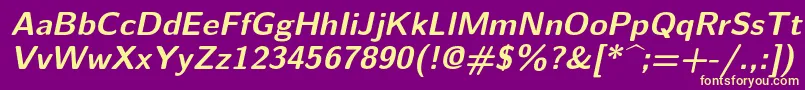 More about Lmsans10Boldoblique Font Lmsans10Boldoblique Font – Yellow Fonts on Purple Background