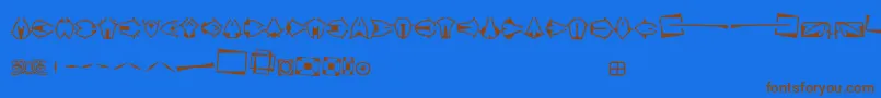 Preissigozdoby Font – Brown Fonts on Blue Background