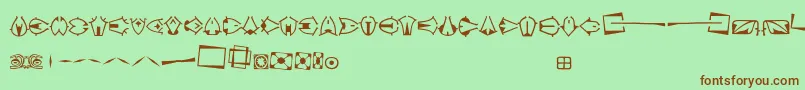 Preissigozdoby Font – Brown Fonts on Green Background