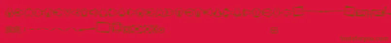 Preissigozdoby Font – Brown Fonts on Red Background