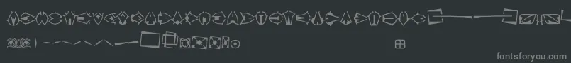 Czcionka Preissigozdoby – szare czcionki na czarnym tle