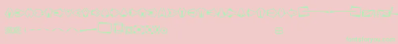 Preissigozdoby-Schriftart – Grüne Schriften auf rosa Hintergrund