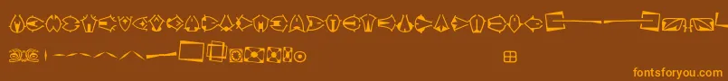 Preissigozdoby Font – Orange Fonts on Brown Background