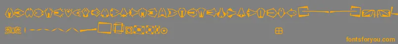 Preissigozdoby Font – Orange Fonts on Gray Background