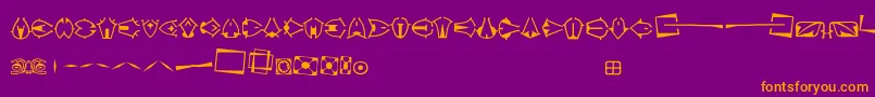 Preissigozdoby Font – Orange Fonts on Purple Background