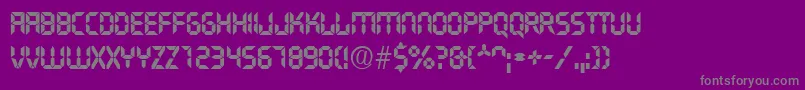NasaDisplay-Schriftart – Graue Schriften auf violettem Hintergrund