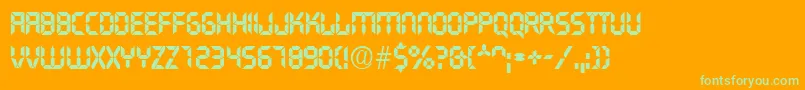 More about NasaDisplay Font NasaDisplay Font – Green Fonts on Orange Background