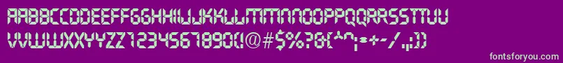 More about NasaDisplay Font NasaDisplay Font – Green Fonts on Purple Background