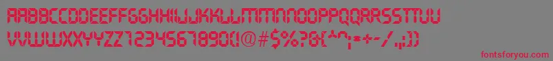 Weitere Informationen zur NasaDisplay-Schriftart NasaDisplay-Schriftart – Rote Schriften auf grauem Hintergrund