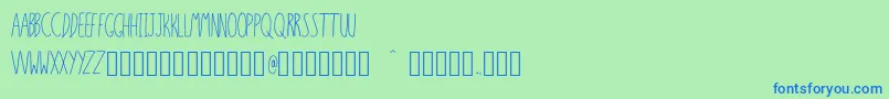 Шрифт SixSixteenSixteen – синие шрифты на зелёном фоне
