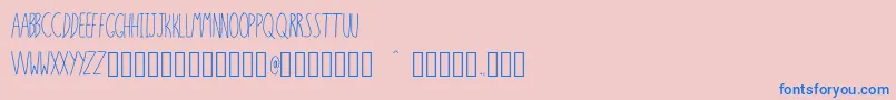 フォントSixSixteenSixteen – ピンクの背景に青い文字