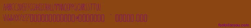 SixSixteenSixteen-Schriftart – Violette Schriften auf braunem Hintergrund