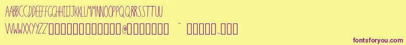 SixSixteenSixteen Font – Purple Fonts on Yellow Background