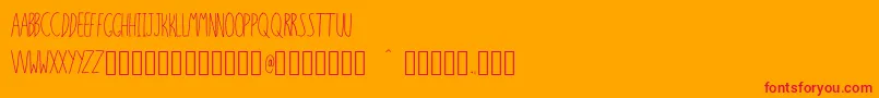 フォントSixSixteenSixteen – オレンジの背景に赤い文字