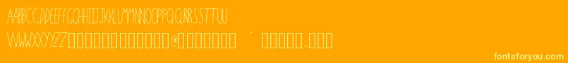 SixSixteenSixteen-Schriftart – Gelbe Schriften auf orangefarbenem Hintergrund