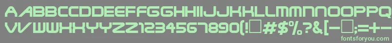 WolverineRegular Font – Green Fonts on Gray Background