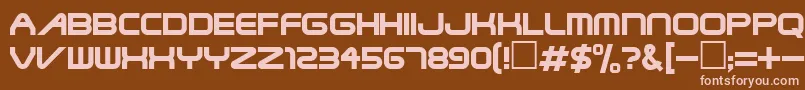 WolverineRegular Font – Pink Fonts on Brown Background
