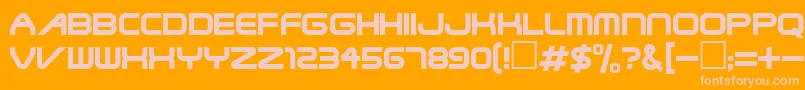 fuente WolverineRegular – Fuentes Rosadas Sobre Fondo Naranja