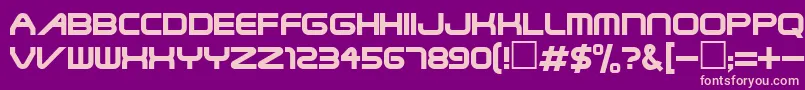 Czcionka WolverineRegular – różowe czcionki na fioletowym tle
