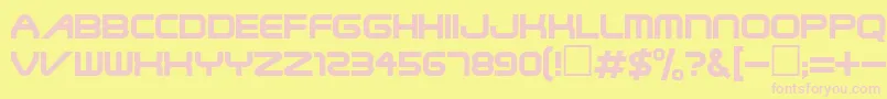 WolverineRegular Font – Pink Fonts on Yellow Background