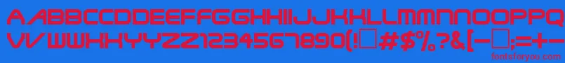 WolverineRegular Font – Red Fonts on Blue Background