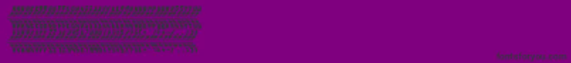 Czcionka RenaultTyreTypeOffroad – czarne czcionki na fioletowym tle