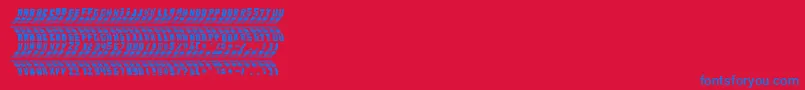 RenaultTyreTypeOffroad Font – Blue Fonts on Red Background