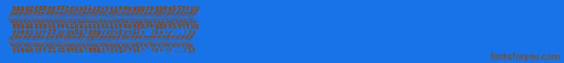 RenaultTyreTypeOffroad-fontti – ruskeat fontit sinisellä taustalla