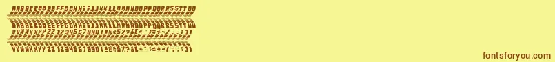 RenaultTyreTypeOffroad Font – Brown Fonts on Yellow Background