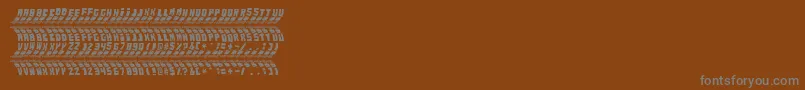 RenaultTyreTypeOffroad-Schriftart – Graue Schriften auf braunem Hintergrund