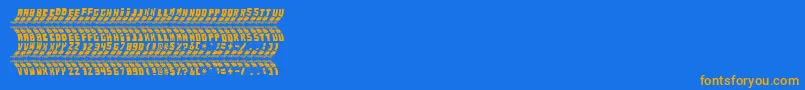 RenaultTyreTypeOffroad Font – Orange Fonts on Blue Background