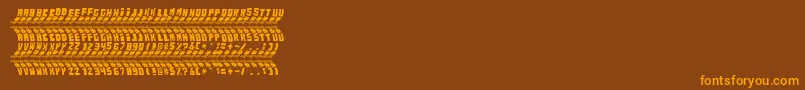 RenaultTyreTypeOffroad-fontti – oranssit fontit ruskealla taustalla