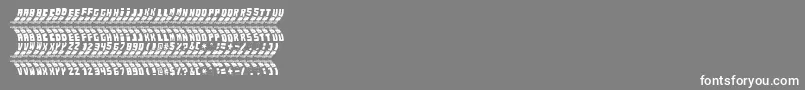 フォントRenaultTyreTypeOffroad – 灰色の背景に白い文字