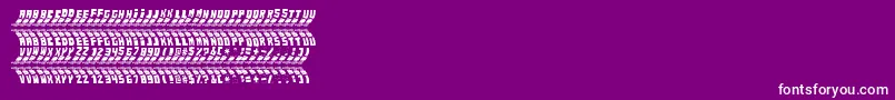 Fonte RenaultTyreTypeOffroad – fontes brancas em um fundo violeta