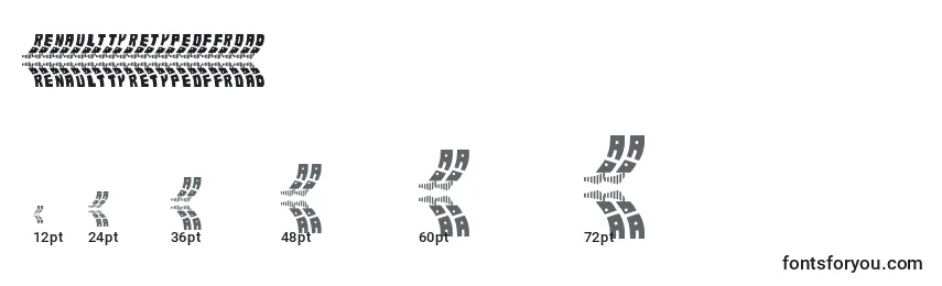 Размеры шрифта RenaultTyreTypeOffroad